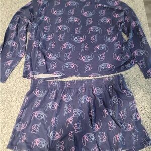 Disney Stitch Navy and Light Pink Top